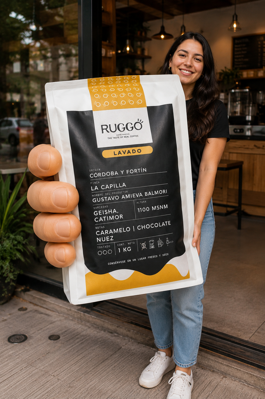 Mano gigante de pprint.mx: El prop que se robó la boda 💍